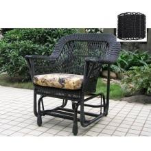 North Cape Pinehurst Resin Wicker Single Glider - Black