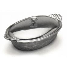 Wilton Armetale Scallop Handle Oval Covered Casserole