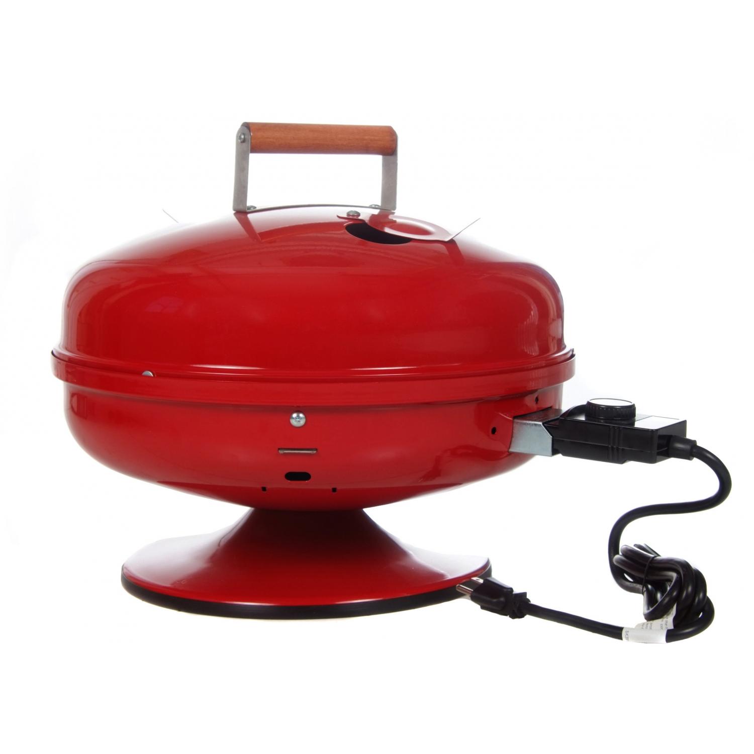 Meco Electric Grills - 2120 Lock-N-Go Portable Electric BBQ Grill - Red