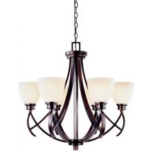 Beyond Modern Collection Chandelier In Brushed Nickel Finish - 6 Bulbs