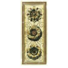 Crackled Classic Rosette Panel II Poster Print