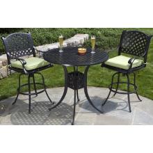 Alfresco Home Long Cove  42 Inch Round Bar Set - Antique Fern Finish. (Cushions Not Included)