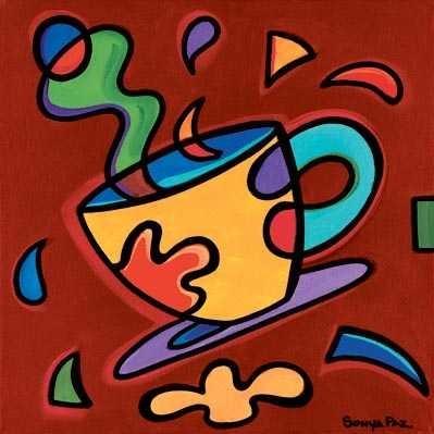 Red Coffee Mug Poster Print