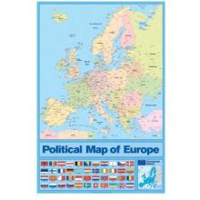 Political Map Of Europe Poster Print