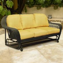 North Cape Port Royal Resin Wicker 3 Seater Glider - Espresso