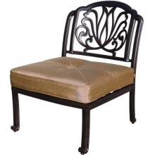Darlee Elisabeth Cast Aluminum Sectional Center Chair With Cushions