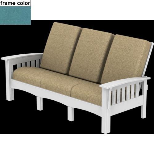 Poly-Wood Recycled Plastic Wood Mission Sofa - Cushion Included