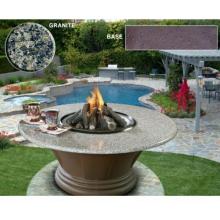 San Simeon Cocktail Height Fire Pit - Chocolate Brown Base/ Sea Green Granite Top - LP