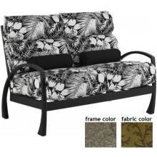 Tribeca Aluminum Deep Seating Loveseat With Scavo Bronze Frame And B0825 Fabric