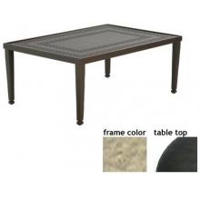 Hudson 32 X 48 Inch Aluminum Rectangle Cocktail Table - Aluminum Plank-Wood With Saddle Frame