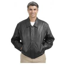 Port Authority - Leather Bomber Jacket L - Black
