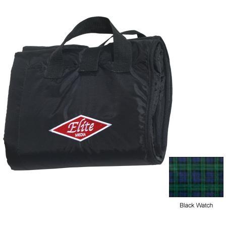 Terry Town Lined Polar Fleece Picnic Blanket - Black Watch