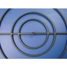 HPC 30 Inch Propane Gas Black Steel Round Fire Pit Kit - Match Light