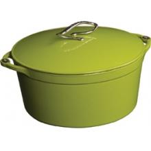 Lodge L Series Enamel Cast Iron 6 Quart Dutch Oven - Apple Green
