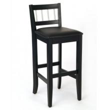 Home Styles Manhattan Bar Stool With Stainless Steel Accents - Black