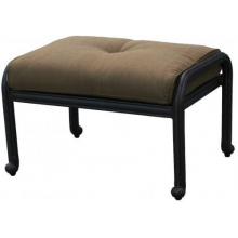 Darlee Santa Monica Cast Aluminum Ottoman With Cushion