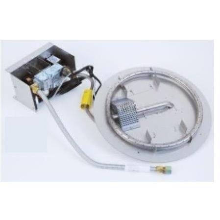 Peterson Outdoor Campfyre 13 Propane Gas Stainless Fire Pit Burner Kit With Manual Safety Pilot