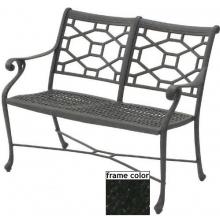 Suncoast Presidio Deep Seating Cast Aluminum Bench - Ebony