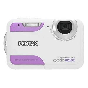 Pentax Optio WS80 10 Megapixel Waterproof Camera - White/Purple