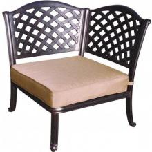 Darlee Nassau Cast Aluminum Sectional Corner Chair With Cushions