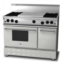BlueStar Range RNB 48 Inch Natural Gas Range With FrenchTop - Stainless Steel