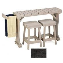 A&B Accessories Recycled Plastic Spa Towel Tub Table 34 Inch Espresso
