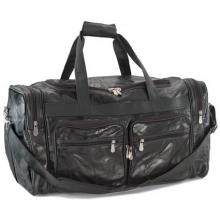 24 Inch PTCHD BFFLO LTHR BAG
