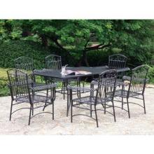 International Caravan S/7 Tropico Patio Dining Set - Black