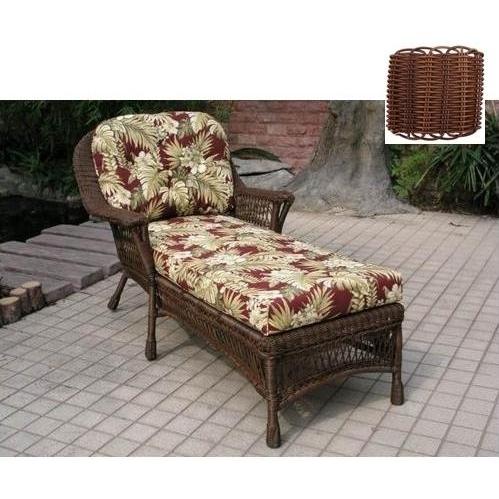 North Cape Pinehurst Resin Wicker Chaise Lounge - Antique Wash