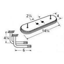 Stainless Steel Oval Twin, Centered, 2.25 Inch Offset Burner 15102-71042