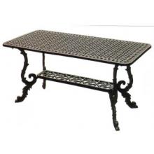 Darlee Monte Carlo Cast Aluminum Coffee Table - 21 Inch X 42 Inch Rectangular