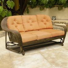 North Cape Port Royal Resin Wicker 3 Seater Glider - Walnut