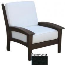 Eagle One Recycled Plastic Newport Chair With Cushions - Black