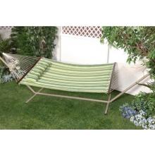 Bliss Hammocks Euro Quilted Hammock - Green/White Stripe