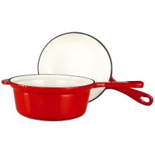 Innova 2-In-1 1.3 Liter Saucepan With 17.5 Cm Fry Pan Lid Red