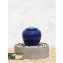 Campania Glazed Nirvelli Low Jar Fountain - Square Basin