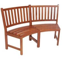 Eden Outdoor Living Fireside Keruing Wood Curved Bench