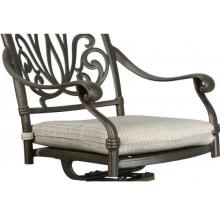 Casual Sunset Cast Aluminum Patio Swivel Rocker - Upgraded Replacement Cushion