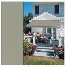 Sunsetter Pro Motorized Awning (11 Ft / Solid Sage) With Traditional Laminated Fabric With Left Mounted Moter And Wall Bracket