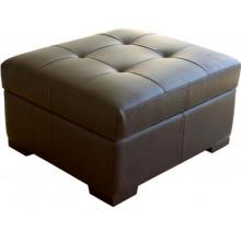 Torrian Multifunctional Leather Storage Ottoman/Bed In Dark Brown