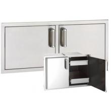 Fire Magic Echelon Flush-Mounted Stainless Double Access Doors W/ Dual Drawers