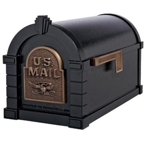 Original Keystone Series Mailbox - Black W/ Antique Bronze