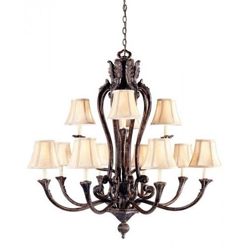 Claiborne Collection Chandelier In French Bronze Finish - 12 Bulbs