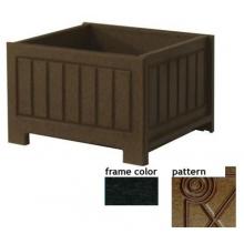 Eagle One Recycled Plastic 17 Inch Catalina Planter Box Diamond Pattern - Black