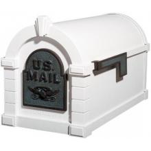 Original Keystone Series Mailbox - White W/ Verde Brass