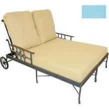 Windham Castings Provence Casual Back Double Chaise Lounge Cushion , Fortune Aquatic LX
