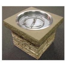 HPC Complete Propane Gas Fire Pit Kit With Enclosure And Match Light Safety Pilot System - Beige