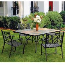 Windham Castings Abbey Cast Aluminum Desert Tile Patio Dining Set For 4