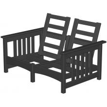 Poly-Wood Club Mission Recycled Plastic Wood Loveseat