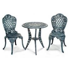 Meadow Decor Amazon Cast Aluminum Patio Bistro Set - White Finish